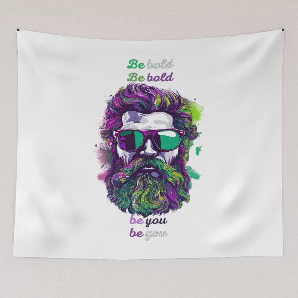 Item preview, Colorful Beard Man with Sunglasses designed and sold by alaa-mously.