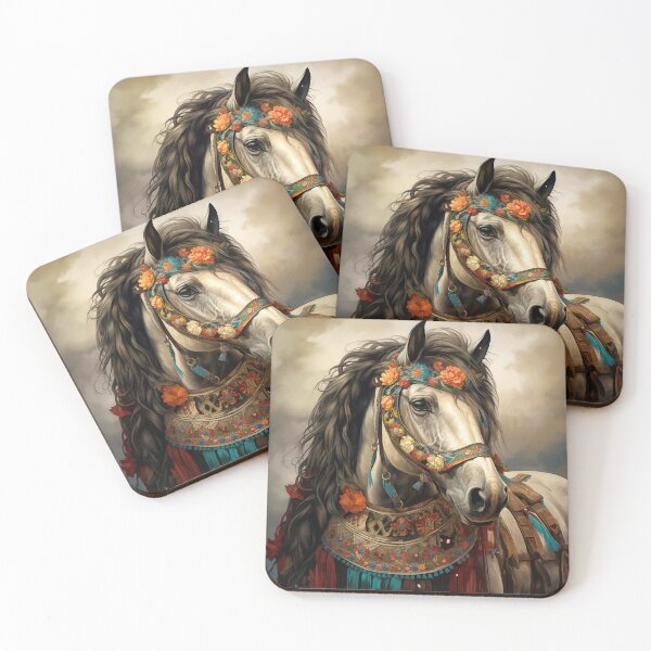 Item preview, White Irish Cob Horse designed and sold by Elisabeth Lucas.