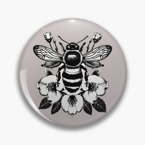 Item preview, Bee Vintage Illustration black and white designed and sold by Bauani.