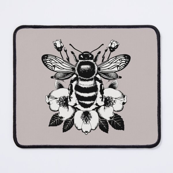 Item preview, Bee Vintage Illustration black and white designed and sold by Bauani.