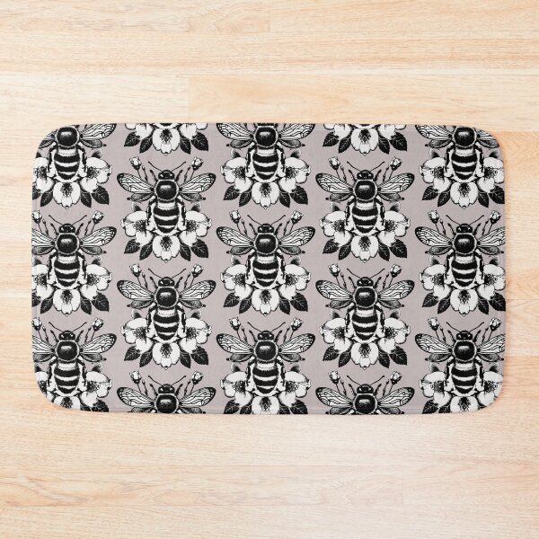 Item preview, Bee Vintage Illustration black and white designed and sold by Bauani.