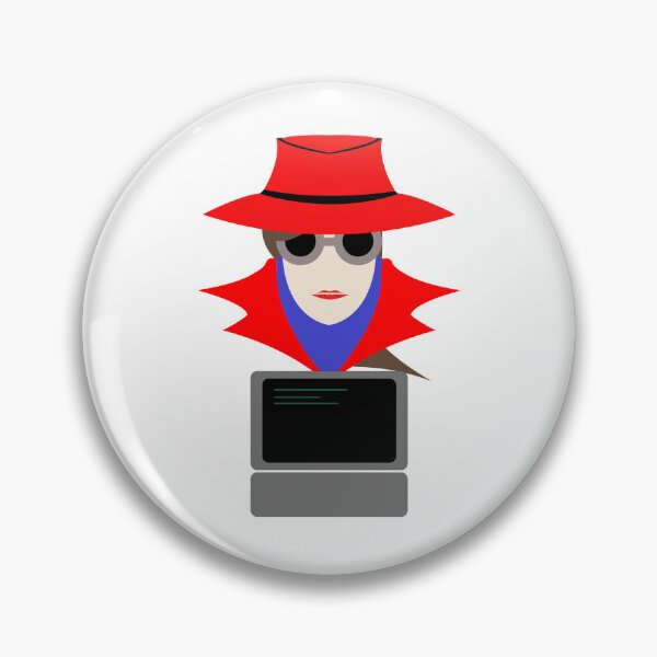 Item preview, Lady Red (Cauc W/Computer): A Cybersecurity Design designed and sold by McNerdic.