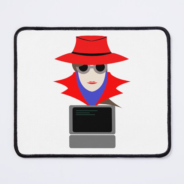 Item preview, Lady Red (Cauc W/Computer): A Cybersecurity Design designed and sold by McNerdic.