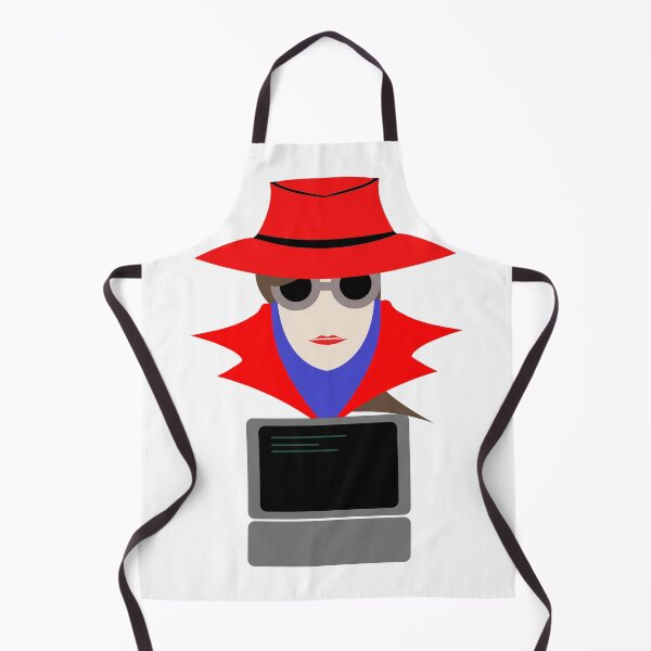 Item preview, Lady Red (Cauc W/Computer): A Cybersecurity Design designed and sold by McNerdic.