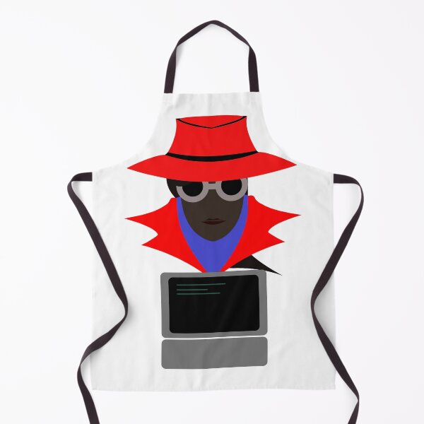 Item preview, Lady Red (Afro W/Computer): A Cybersecurity Design designed and sold by McNerdic.