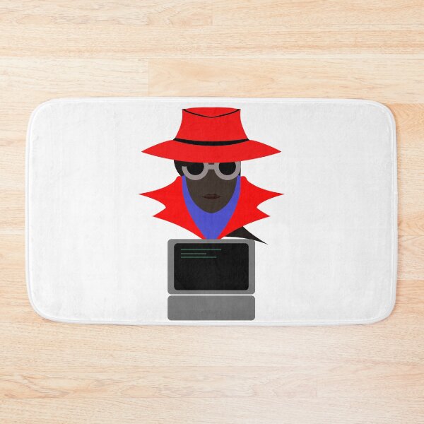 Item preview, Lady Red (Afro W/Computer): A Cybersecurity Design designed and sold by McNerdic.