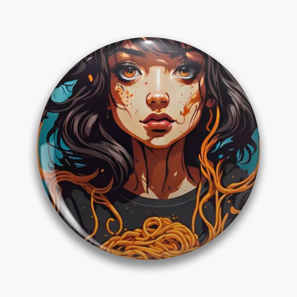 Item preview, girl eating spaghetti designed and sold by Okizz.