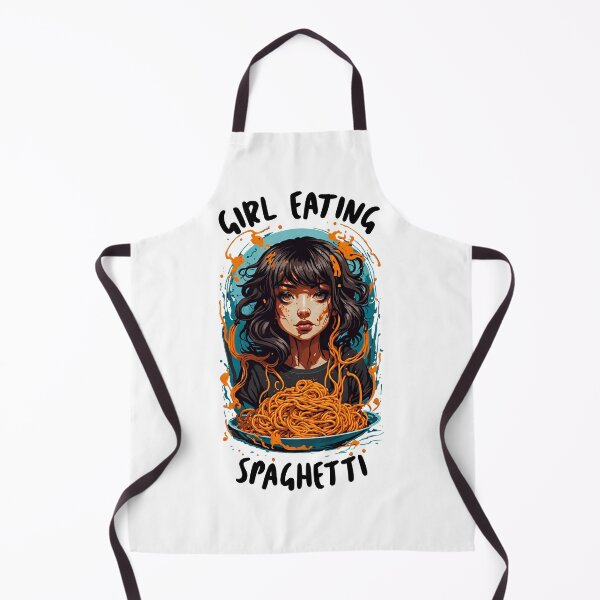 Item preview, girl eating spaghetti designed and sold by Okizz.