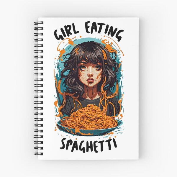 Item preview, girl eating spaghetti designed and sold by Okizz.