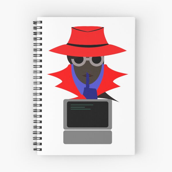 Item preview, Lady Red Shush (Afro W/Computer): A Cybersecurity Design designed and sold by McNerdic.
