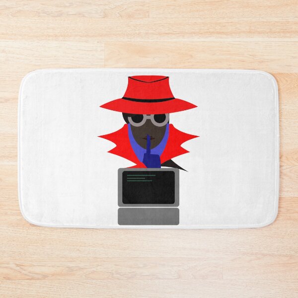 Item preview, Lady Red Shush (Afro W/Computer): A Cybersecurity Design designed and sold by McNerdic.
