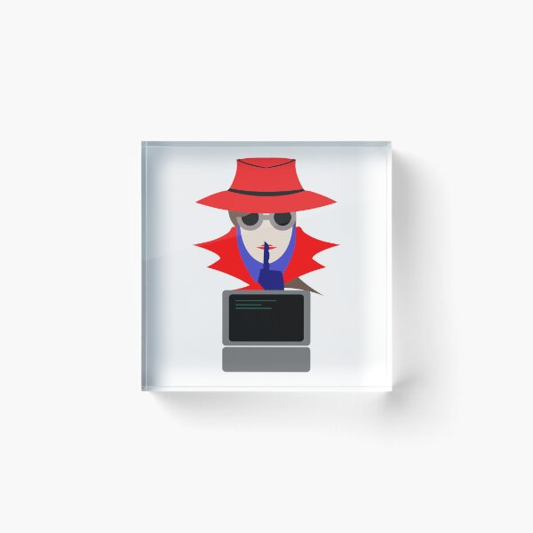 Item preview, Lady Red Shush (Cauc W/Computer): A Cybersecurity Design designed and sold by McNerdic.