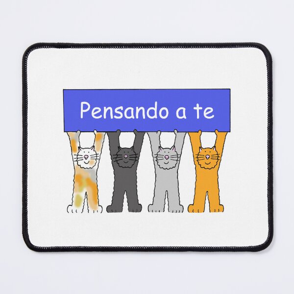 Item preview, Pensando en ti en italiano Pensando a te Cartoon Cats designed and sold by KateTaylor.