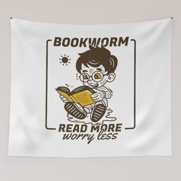 Item preview, Bookworm, read more worry less designed and sold by adipra.