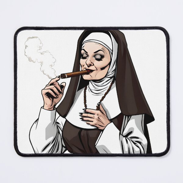 Item preview, Nun Smoking Cigar designed and sold by Sacha137.