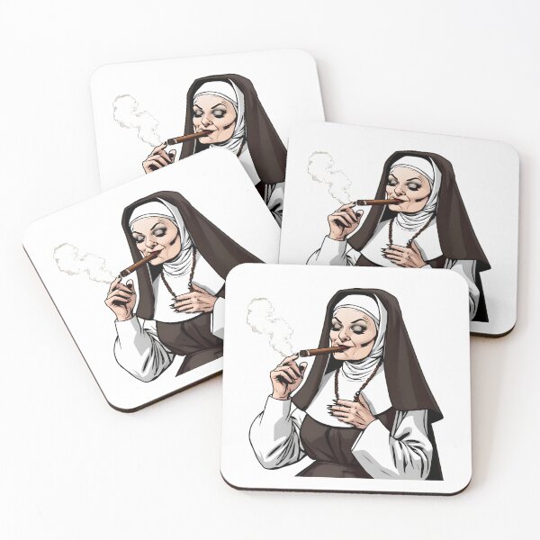 Item preview, Nun Smoking Cigar designed and sold by Sacha137.