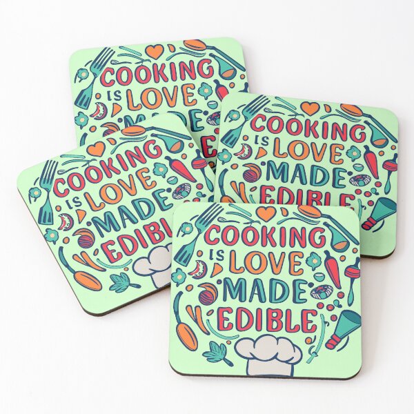Item preview, Cooking is Love Made Edible – Typography designed and sold by By Nayla.