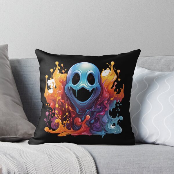 Item preview, Scary, funny blue ghost designed and sold by HarriPaloma.