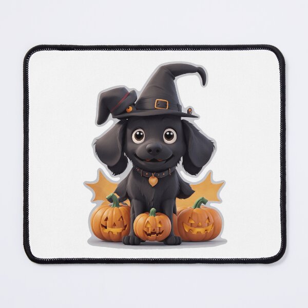 Item preview, Cute Black Dog Wearing Wizard Hat 1 designed and sold by NidADesign.