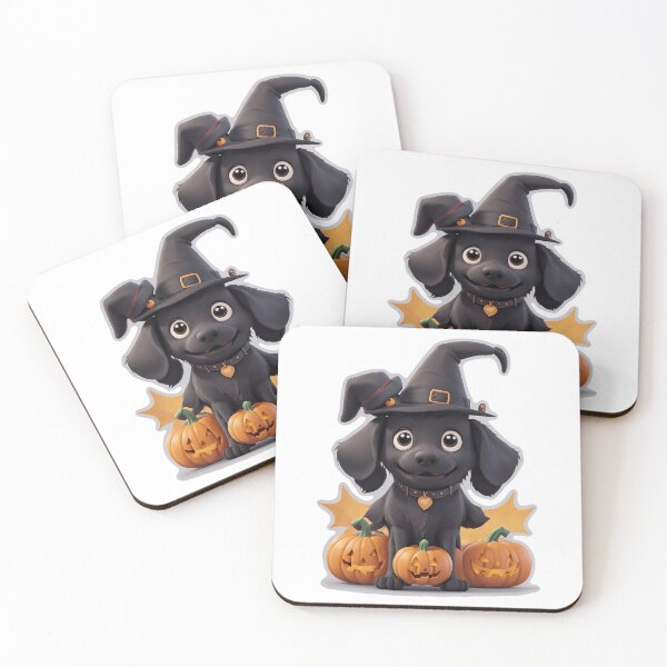 Item preview, Cute Black Dog Wearing Wizard Hat 1 designed and sold by NidADesign.