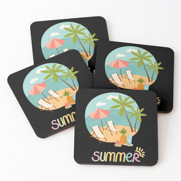 Item preview, Summer Beach | Cute beach design | Summer beach sun trees banana surfing designed and sold by Krsna Priya.