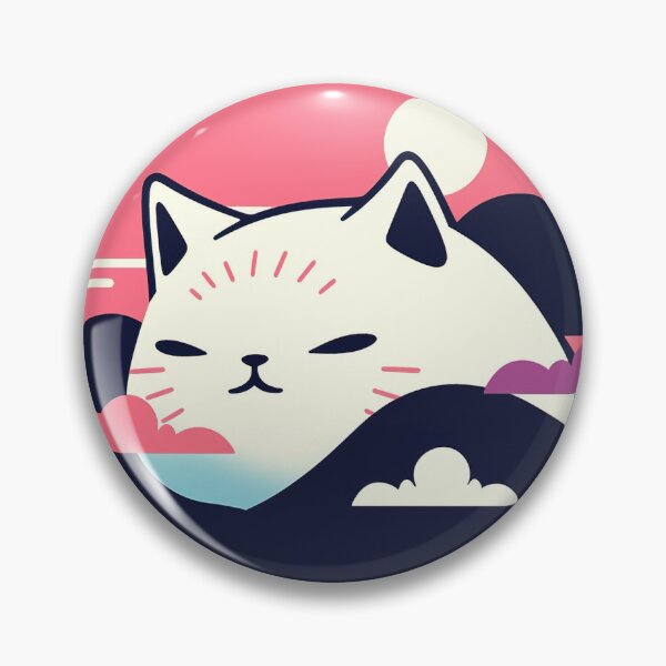Item preview, Vintage Neko in the Cloud 2.0 - Dreamy Cat Print designed and sold by 999Memento.