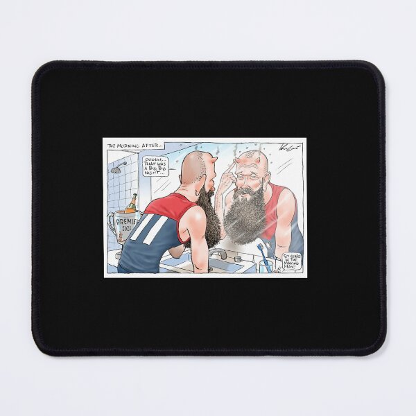 Item preview, Max Gawn the Morning After... - Sports Cartoon designed and sold by GregoryMendoza.