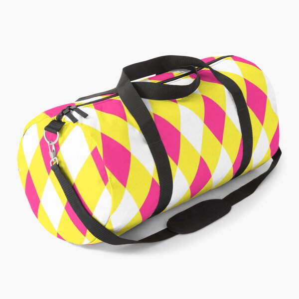 Item preview, Harlequin pattern dopamine dressing yellow pink white designed and sold by Colorblizz.