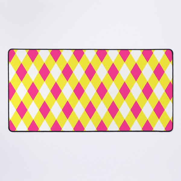 Item preview, Harlequin pattern dopamine dressing yellow pink white designed and sold by Colorblizz.