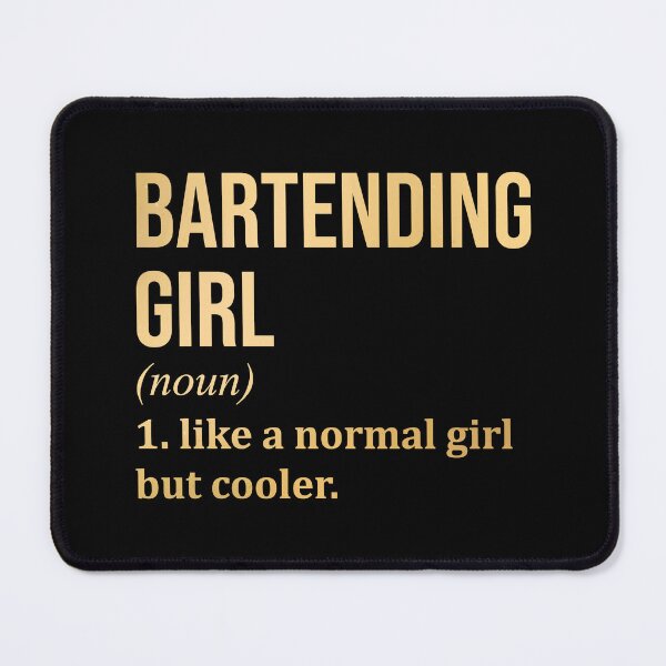 Item preview, Bartending Girl Definition Bartender in Gold designed and sold by XCIV.