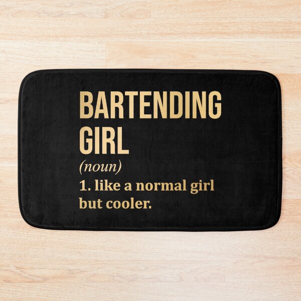 Item preview, Bartending Girl Definition Bartender in Gold designed and sold by XCIV.