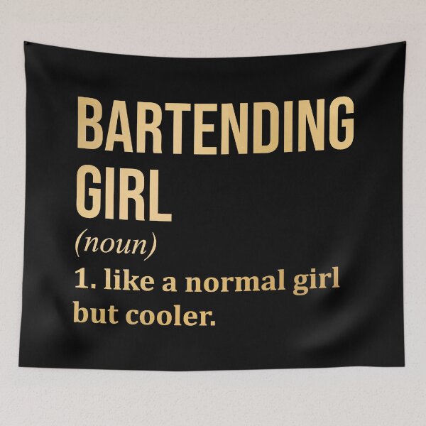 Item preview, Bartending Girl Definition Bartender in Gold designed and sold by XCIV.