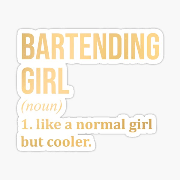 Item preview, Bartending Girl Definition Bartender in Gold designed and sold by XCIV.