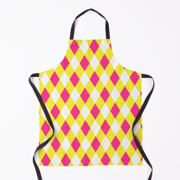 Item preview, Harlequin pattern dopamine dressing yellow pink white designed and sold by Colorblizz.