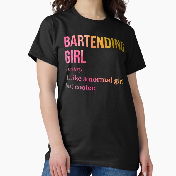 Item preview, Bartending Girl Definition Bartender in Watercolor designed and sold by XCIV.
