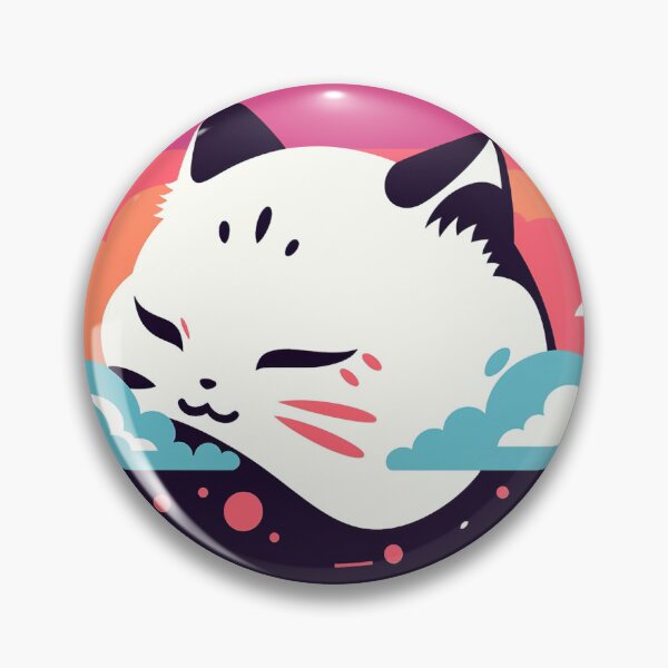 Item preview, Vintage Neko in the Cloud 3.0 - Dreamy Cat Print designed and sold by 999Memento.
