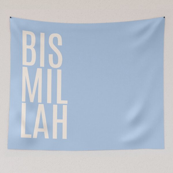 Item preview, Bismillah Basmallah Allah بسم الله الرحمن الرحيم  Arabic in Baby Blue designed and sold by ZamZamDesign.