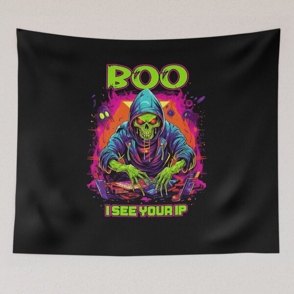 Item preview, Boo I See Your IP Nerdy Halloween Hacker Special designed and sold by Cedinho.