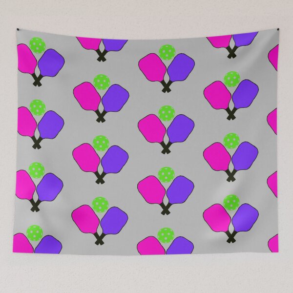 Item preview, Pink and purple Pickle ball paddles with ball designed and sold by bluemirrorball.