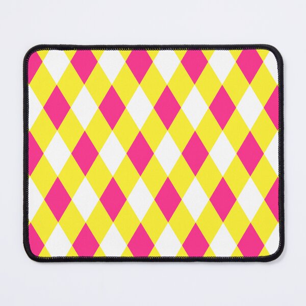 Item preview, Harlequin pattern dopamine dressing yellow pink white designed and sold by Colorblizz.