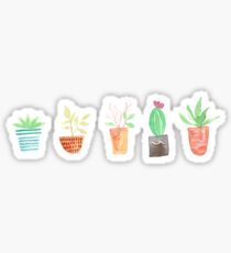 Watercolor Potted Plants Sticker