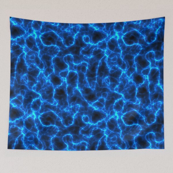 Item preview, Abstract Neon Blue Electricity Swirls  designed and sold by Sybille-Yates.