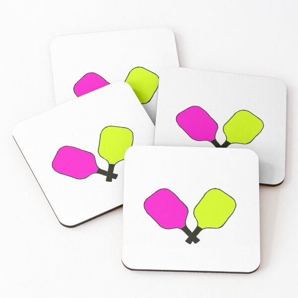 Item preview, pink and green Pickle ball paddles designed and sold by bluemirrorball.