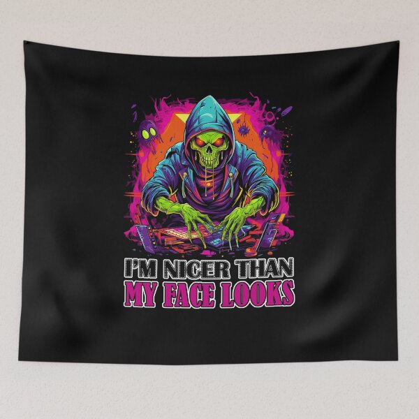 Item preview, I'm Nicer than my Face looks for Halloween Tech Supporter  designed and sold by Cedinho.