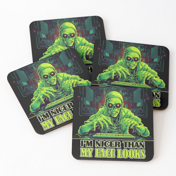Item preview, I'm Nicer than my Face looks Geek Halloween Humor! designed and sold by Cedinho.