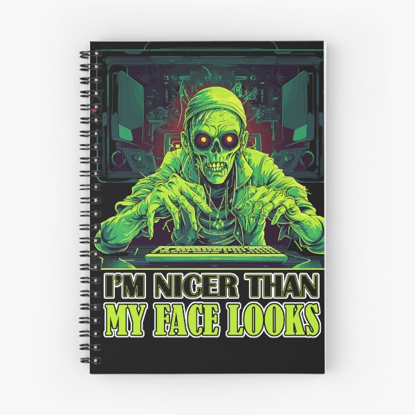 Item preview, I'm Nicer than my Face looks Geek Halloween Humor! designed and sold by Cedinho.