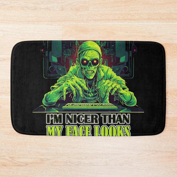 Item preview, I'm Nicer than my Face looks Geek Halloween Humor! designed and sold by Cedinho.