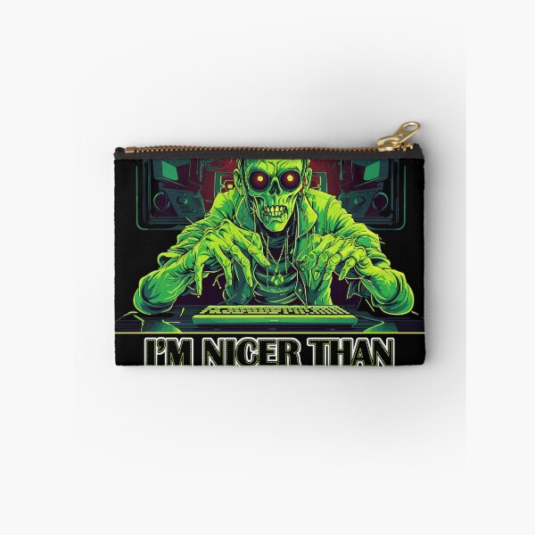 Item preview, I'm Nicer than my Face looks Geek Halloween Humor! designed and sold by Cedinho.