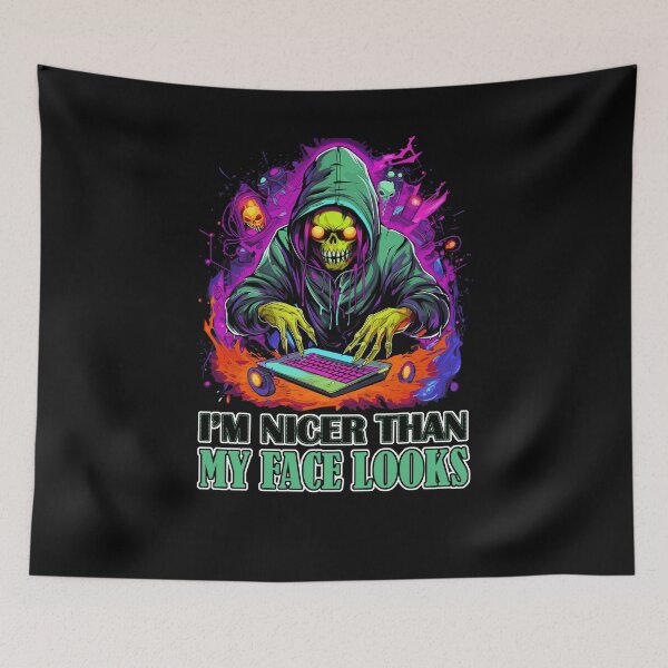 Item preview, I'm Nicer than my Face looks Geek Halloween Costume! designed and sold by Cedinho.
