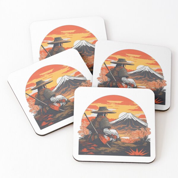 Item preview, Japanese Samurai and Sunset near Mountain Fuji designed and sold by Ridiculam Toga.